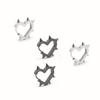 Stainless Steel Heart Rivet Earrings - Pointed Cone Peach Shape, Hot Girl Style