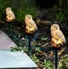 Solar Resin Owl Garden Ornament and Bird Deterrent Light
