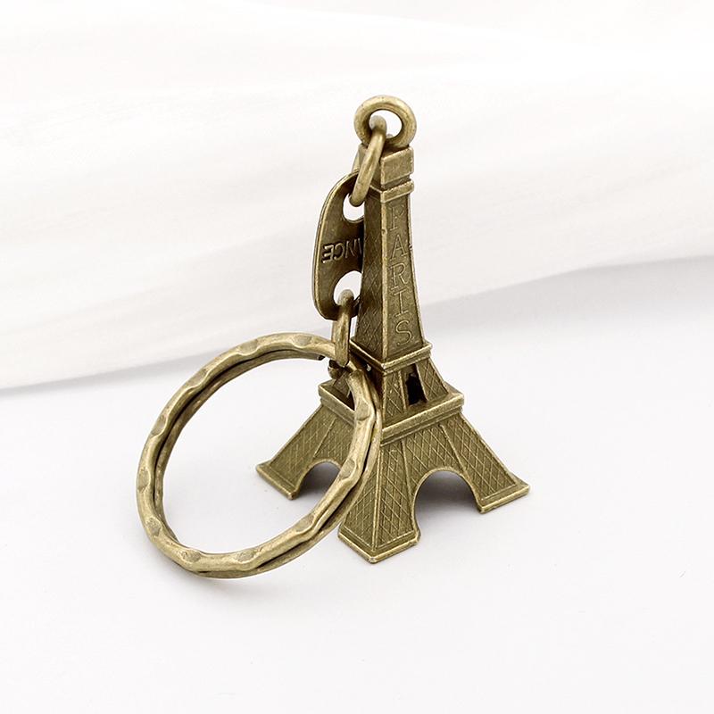 Trendy Mini Iron Tower Key Ring Metal Personalized Keychain Accessories Gift