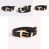 Geometric Pu Leather Belt For Women With Alloy Buckle Fashion Waist Accessory For Spring