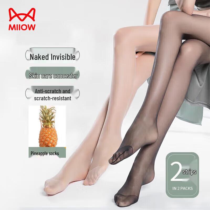 MiiOW Women's Thin Sexy Pantyhose (2-Pack)