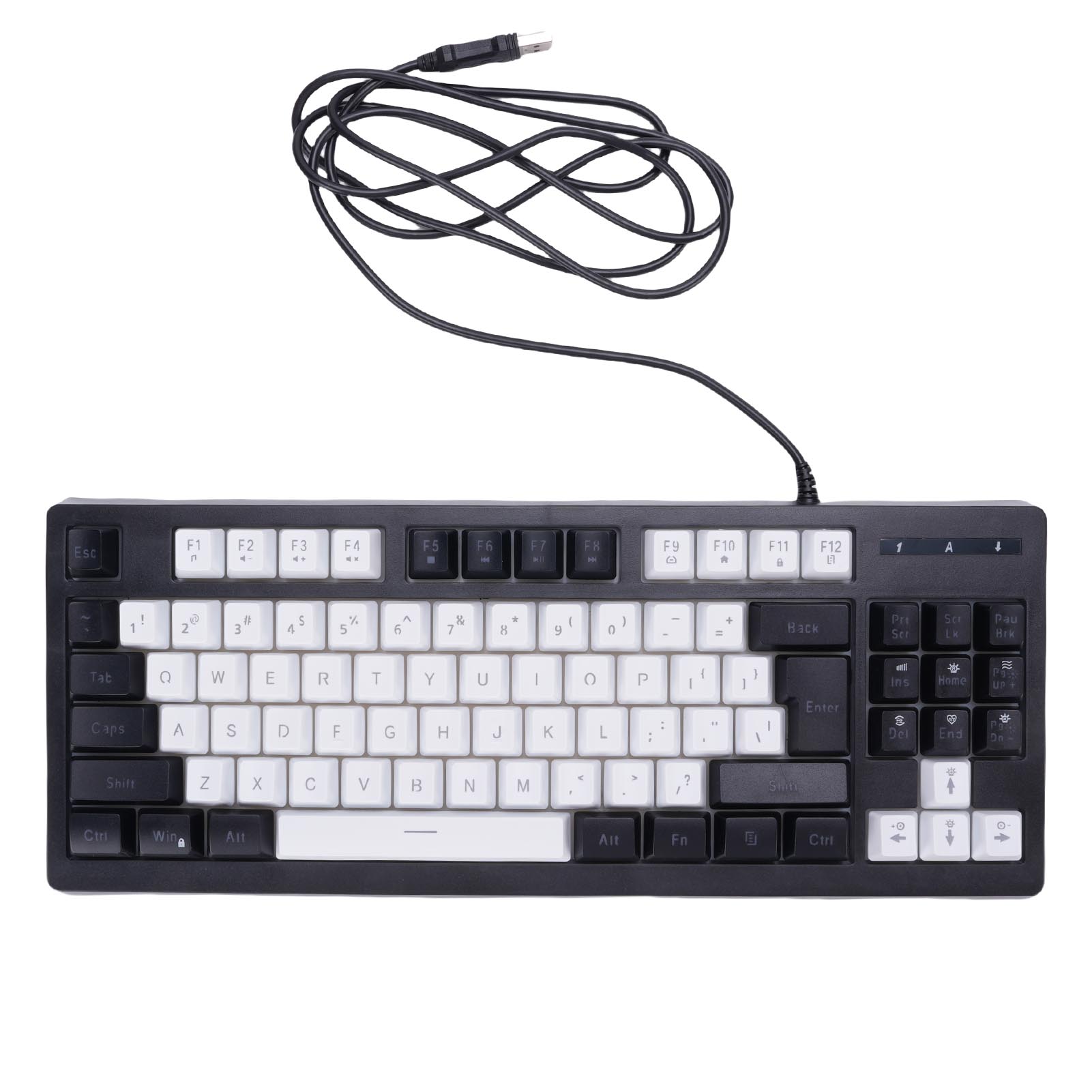 

RGB Подсветка Игровая Клавиатура 87 Клавиш Компактная Клавиатура USB Проводная Клавиатура для ПК Ноутбука Геймеров Печатника