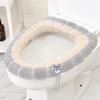 O-Shape Dirt-Resistant Plush Toilet Seat Mat with Handle