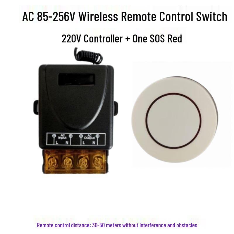 220V 30A Wireless Remote Control Switch for Water Pump, Motor, Range Hood, Exhaust Fan, and Sprayer.