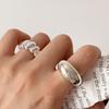 925 Sterling Silver Trend Arched Wide Ring For Female Geometry Punk Design Jewelry Asymmetric Gift Dropshipping