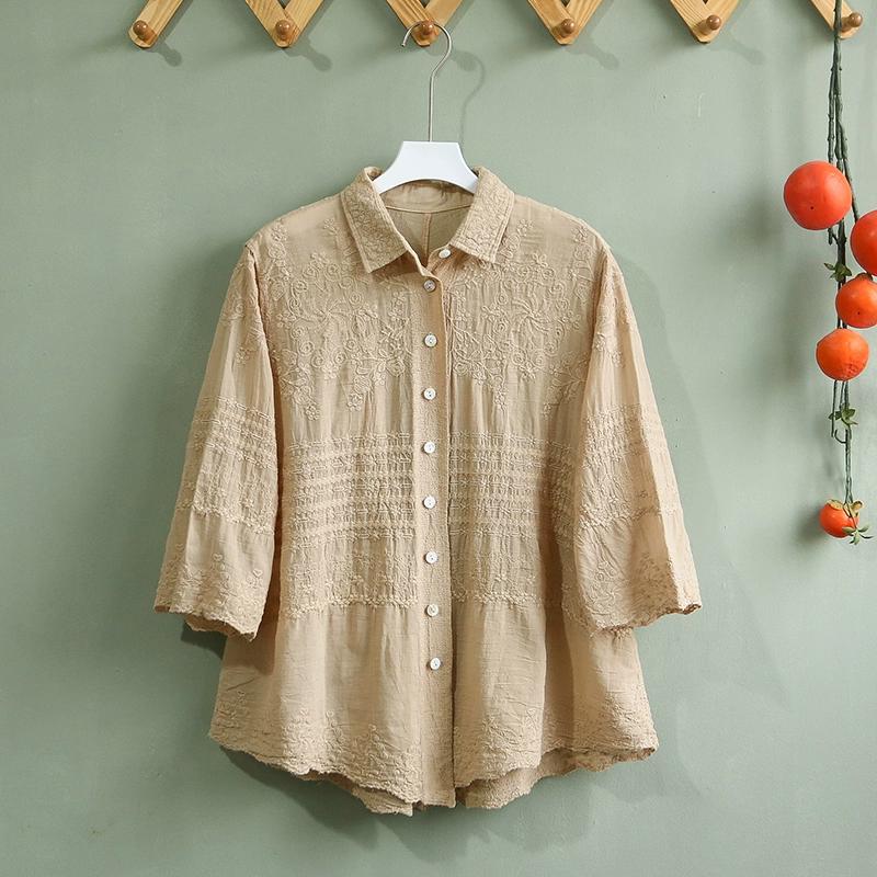 

DIMANAF 2024 Новая летняя рубашка женская кружевная блузка короткие базовые топы футболки повседневные свободные белые футболки