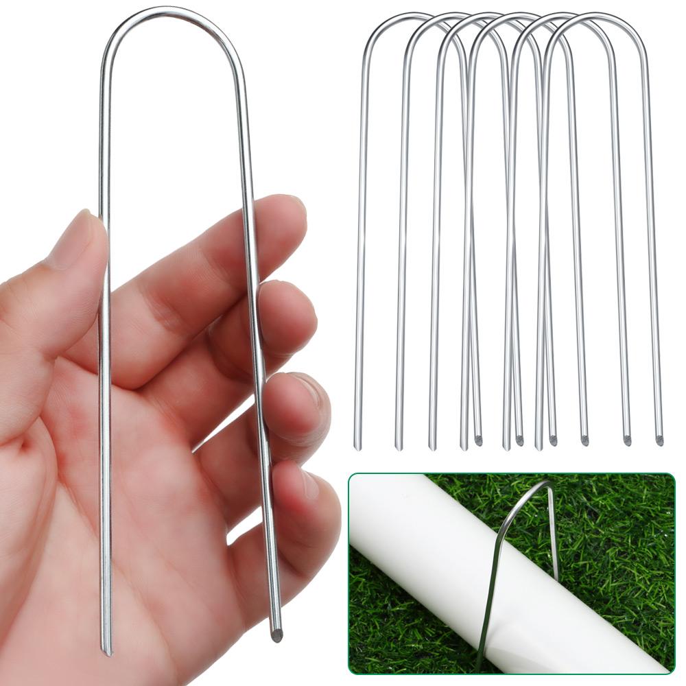 Easy to Fixed Ground Nails Galvanized Ground Anchor Trampoline Pile Tent Ground Nails U-Shaped Pegs