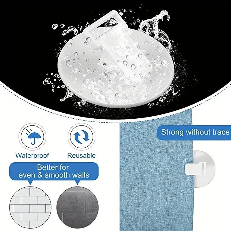 Agrafe pentru perdea de duș 1/2 buc. Clipuri autoadezive pentru perdea de duș, rezistente la vânt, cataramă pentru perdea de toaletă, inele pentru perdea