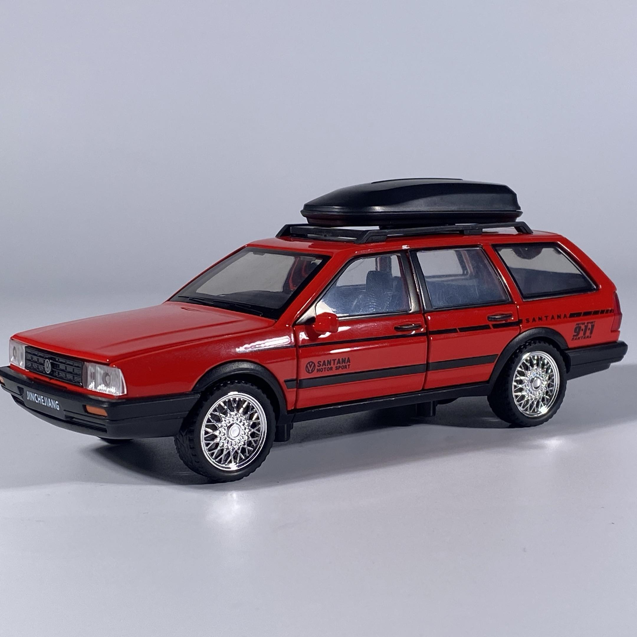 

1:32 VolksWagenwerk Santana Wagon Металева Лита Модель Автомобіля Звук і Світло Відтягується Дитяча Іграшкова Машинка Подарунки на День Народження Дитина червоний