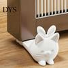 Portable Door Security Wedge 3D Printed Cute Cat Stopper, Non-Slip Cartoon Holder, Stop Decorative for Wood Floors Home Protection No Drill Stopper