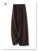 Women's Woolen Wide-Leg Drape Pants: New 2025 Loose, Stylish Velvet-Enhanced Suit Trousers for Autumn and Winter.