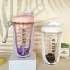 590ML Shaker Bottle Plastic Durable Stirring Ball Fast Mix Leakproof Protein Powder Gym Bodybuilding protein Milkshake gift mug