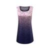 Women's Casual Loose Round Neck Floral Gradient Sleeveless Vest Dress