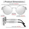 Karsaer Steampunk Round Sunglasses with UV Hippie Retro Metal UV400 Stylish B7029 Women's Protection, Design, Frame, Protection, Design,