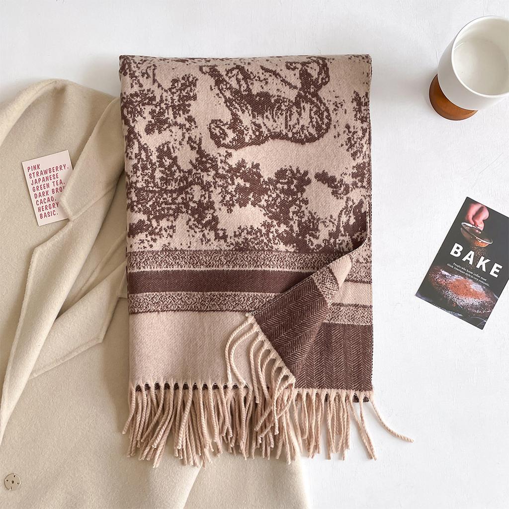 Women Winter Warm Cashmere Scarf Luxury  High Quality Pashmina Shawl Wrap Bufanda Hijab Travel Stoles Echarpe Blanket