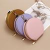 Korean Style Women Round Wallet Small PU Leather Card Holder Bag Zipper Coin Purse Girls Money Bag with Chain
