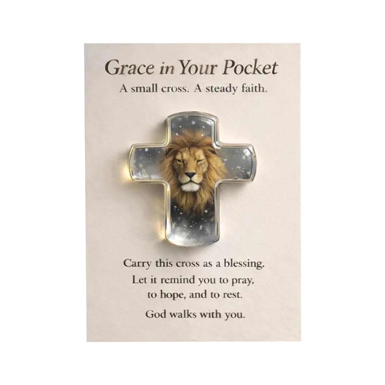 

Pocket Hug Greeting Card, Cross Gift, Blessing Decoration, Inspirational Greeting Card, Blessing Decoration, Keepsake One Size