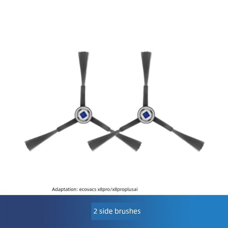 

Suitable for Ecovacs X8/Pro/Pro Plus Ai Accessories: Filter Element, Side Roller Brush, Cleaning Fluid, Dust Bag, Roller Mop [X8 Series] 2 Side Brushes