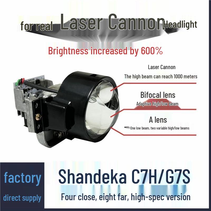 Sandeka C7H G7S LED Headlight Assembly: Laser-Enhanced, Strong White Light
