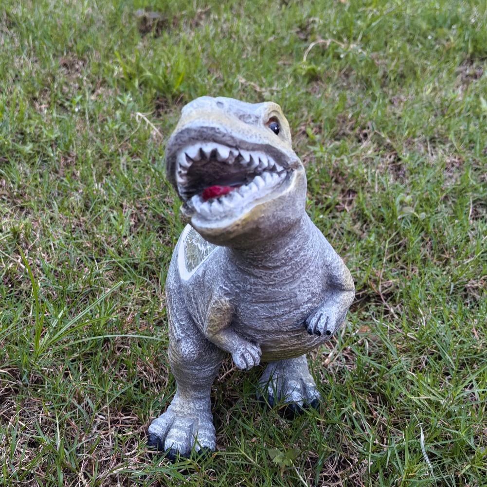 Всепогодная смоляная солнечная статуя динозавра со светом для сада, лужайки, балкона, с энергоэффективной светодиодной подсветкой China Mainland
