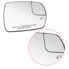 For Ford Edge 2015 2016 2017 2018 Left or Right Door Wing Heated Rearview Mirror Glass Side Mirror White Lens