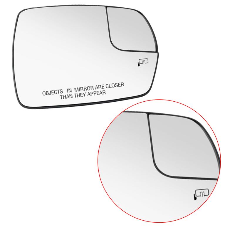 For Ford Edge 2015 2016 2017 2018 Left or Right Door Wing Heated Rearview Mirror Glass Side Mirror White Lens
