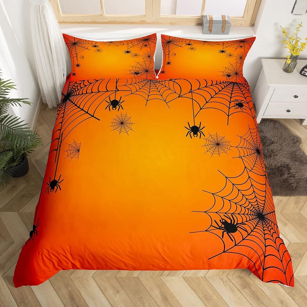 Pościel z nadrukiem tarantuli Nadruk 3D Czarny Brązowy Pająk Zestaw Poszwy na Kołdrę Motyw Owadów Biała Poszwa na Kołdrę Dekoracja Sypialni Dzieci Dorośli