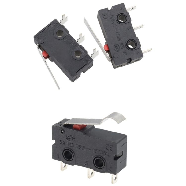 Gehäuse schwarz Mikroschalter-Baugruppe, KW11 KW12 Taster-Steuereinheit mit Metallkontakten und Beschriftungskörper