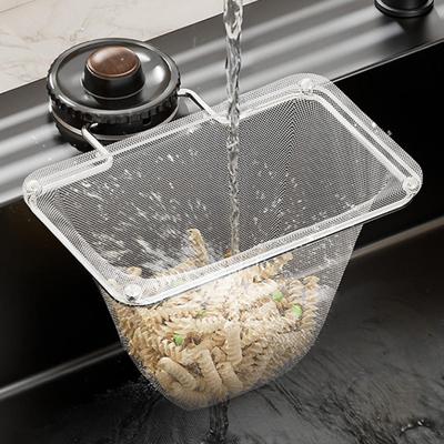 Sink Strainer Basket Holder Suction Cup Drain Holder Sink Strainer Rack With Filter Mesh For Vegetable Leftover Fruit RV