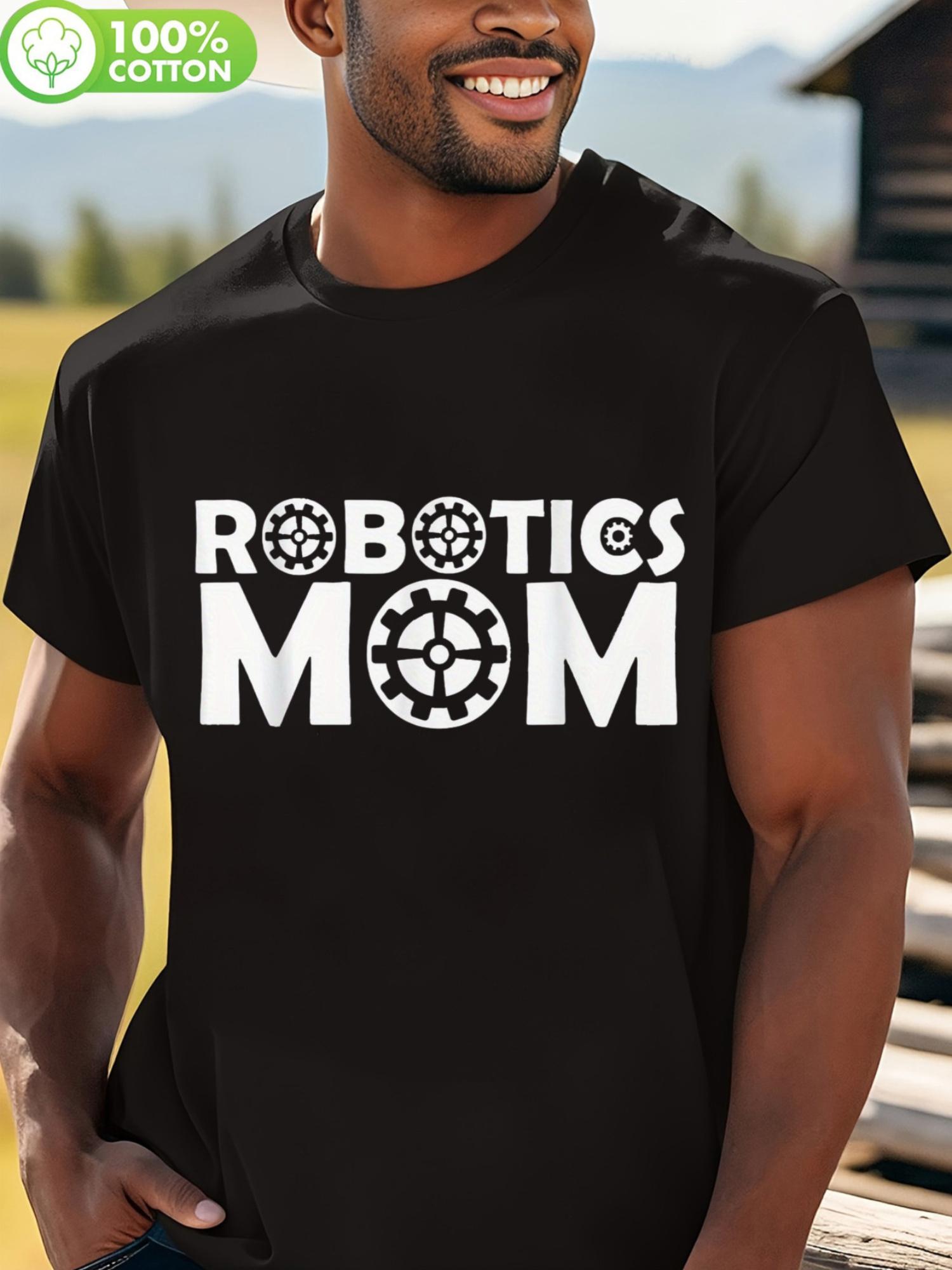 Robotics Mom - Black Cotton T-shirt XXXL