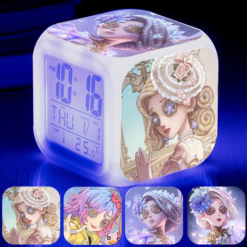 Identity V Alarm Clock With 7 Color Changing Night Light Led Digital Alarm Clocks Bedroom Table Clock Game Fans Gift Despertador