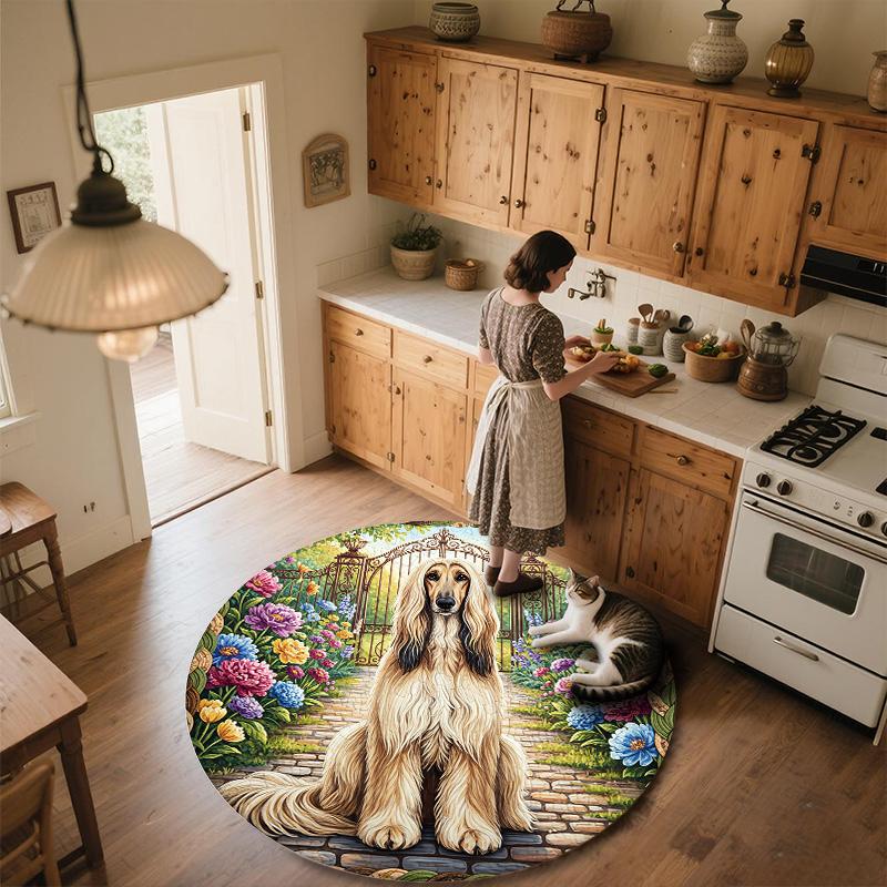 Textile Fabric Animals,Round Area Rug,Carpet Rug for Living Room Bedroom Sofa Playroom Decor,Non-slip Floor Mat