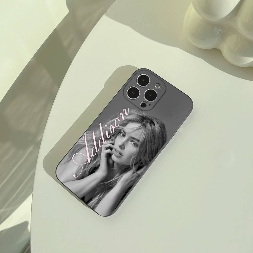 Addison- Rae Phone Case For iPhone 17,16,15,14,13,12,11 Pro Max, Lightweight and practical Soft Black Cover