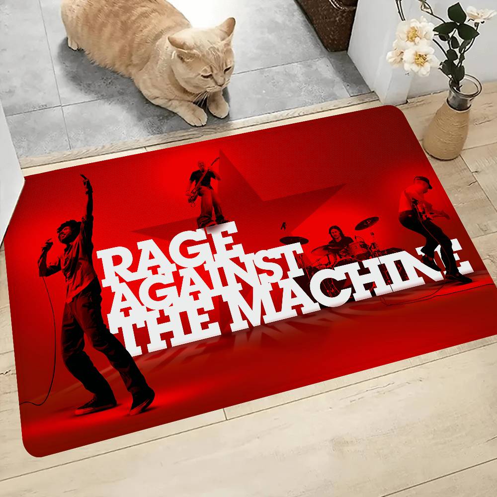 Rock Band Rage Against The Machine Room Mats Retro Multiple Choice Living Room Kitchen Rug Non-Slip Welcome Rug