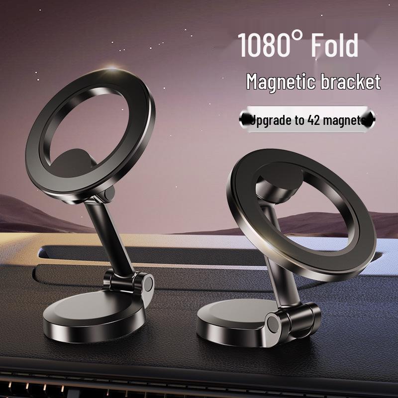 Magnetic Car Phone Holder: Suction Cup Bracket for Center Console Navigation