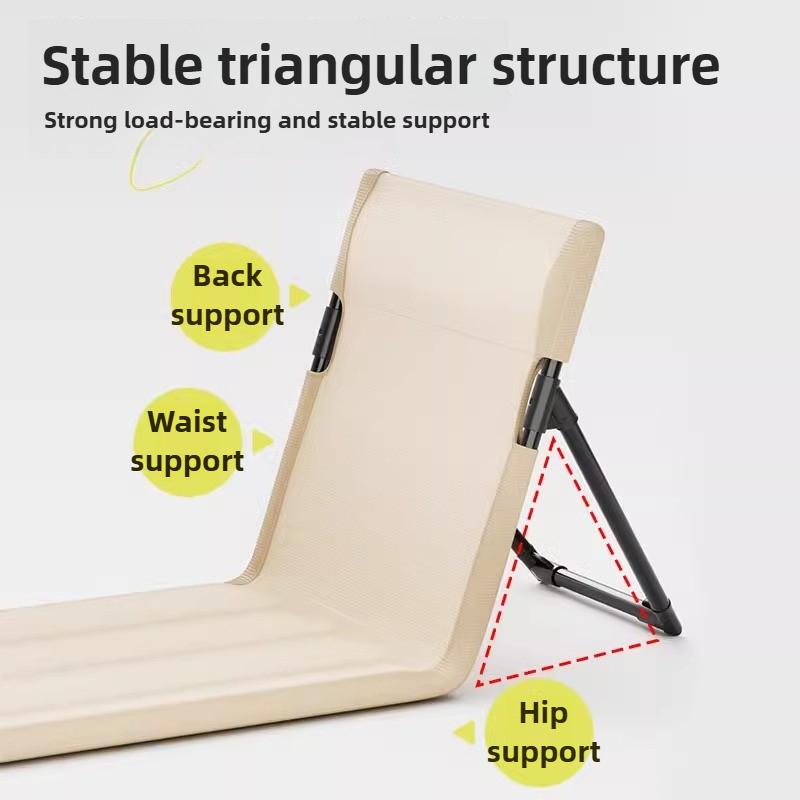 Foldable Camping Chair Outdoor Garden Park Single Lazy Chair Backrest Cushion Picnic Camping Folding Back Chair Beach Chairs
