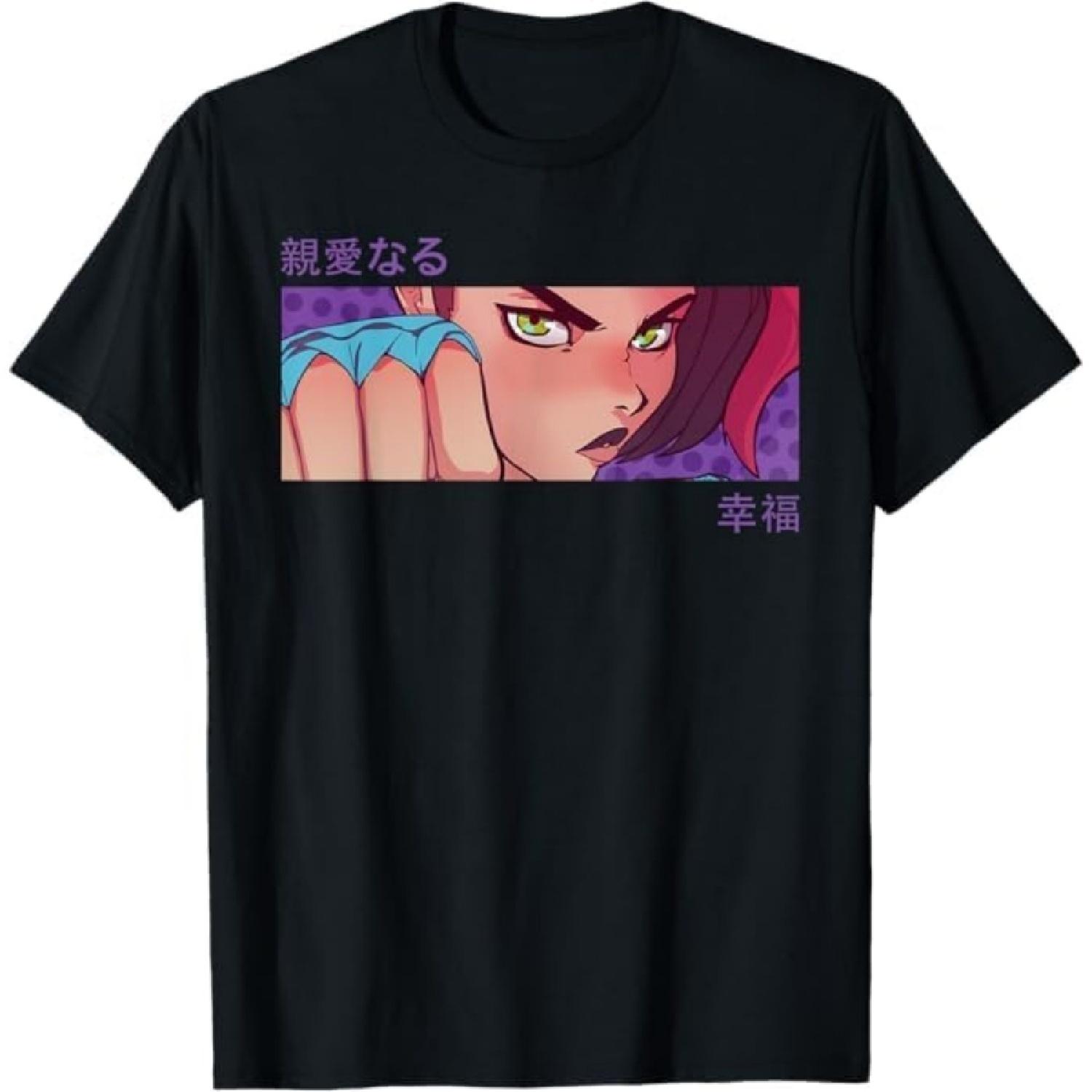

FOKS Anime Girl Eyes - Japan Culture Art - Japanese Aesthetic T-Shirt Mali Mens Womens Tank Top Sweatshirt Hoodie Longsleeve 1635 Black XXXXXL різнокольоровий