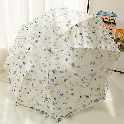 Paraguas de lluvia de encaje con protector solar a prueba de viento, protección solar de princesa a la moda, 3 sombrillas plegables para viajes al aire libre, portátil para mujer