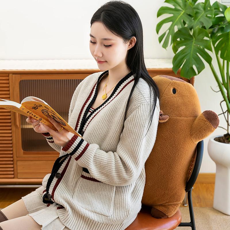 New Balloon Capybara Plush Toy Throw Pillow Chubby Kapibara Doll Doll Gift