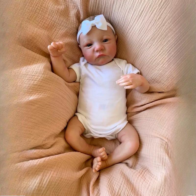 45 CM/17 inch Reborn Doll Full Body Soft Vinyl Simulation Baby Doll reborn doll gift for family Vinyl Girl Body Reborn Doll