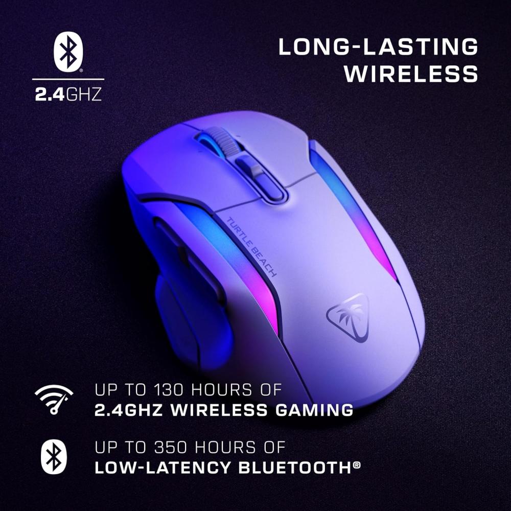 Turtle Beach Gaming Mouse 2.4g Bluetooth 26k Dpi 650ips Mmo Rts Macro Kone Ii
