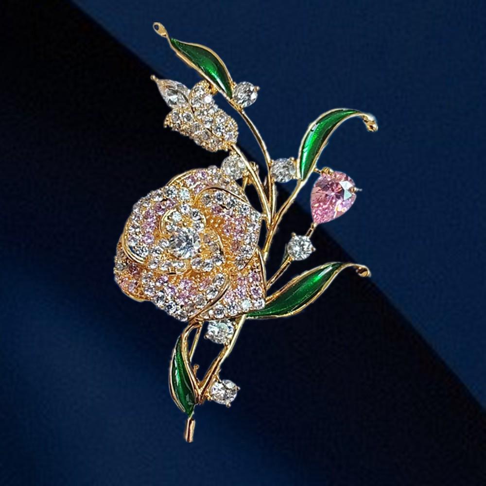 

Мужская роскошная брошь-роза: Стильный аксессуар для костюма в китайском стиле с модной булавкой-корсажем.