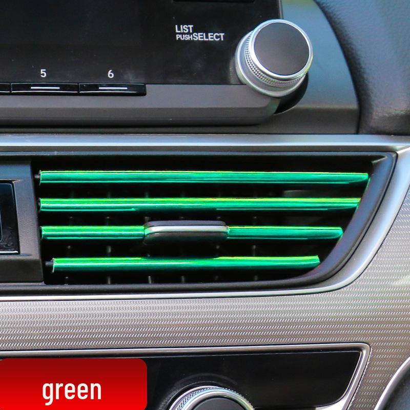 U-Shaped Decorative Car Air Vent Clip: Electroplated Bright Strip for Creative Interior Modification