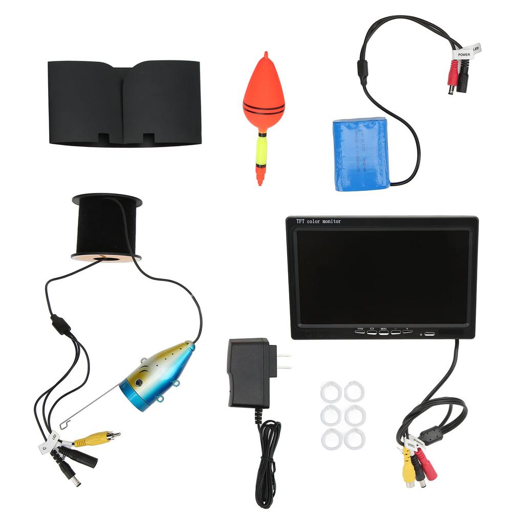 Underwater Fishing Camera 7 Inch HD Colorful IP68 Waterproof Video Fish Finder for Swimming Diving