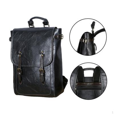 Laptop Backpack PU Multiple Pockets Rucksack for Backpacking Business Trip