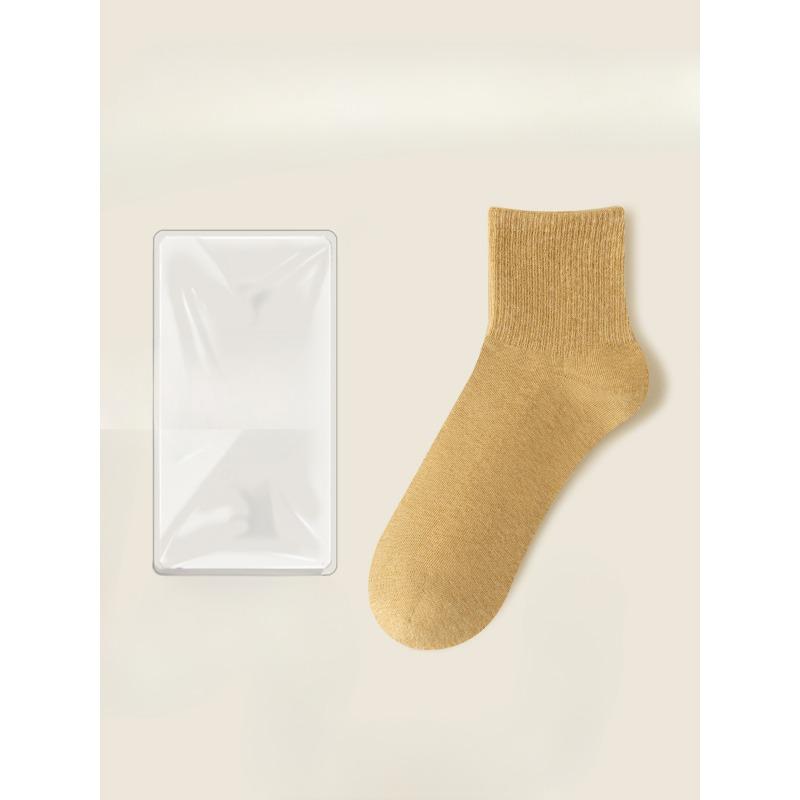 Men Winter New Style All Purpose Warm Solid Color Anti Pilling Sweat Absorbing Sports Cotton Socks