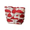 Vintage Canvas Make-up Tasche Roter Pilz Druck M/L Größe Aufbewahrungstasche Waschbar Tragbar Handtasche Hautpflegeprodukte Aufbewahrung