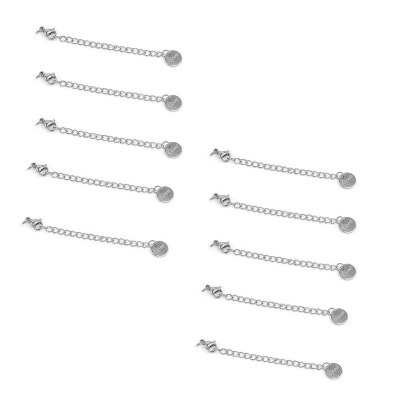 Elegante Schwanzkettenverlängerung, 5 cm, Edelstahl-Schwanzkette für Halskettenverlängerungen, Armbandverlängerungskette