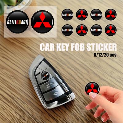 14mm Car Key Emblem Auto Control Keychain Sticker Accessories For Lancer ASX Pajero Mirage Attrage Xpander Outlander