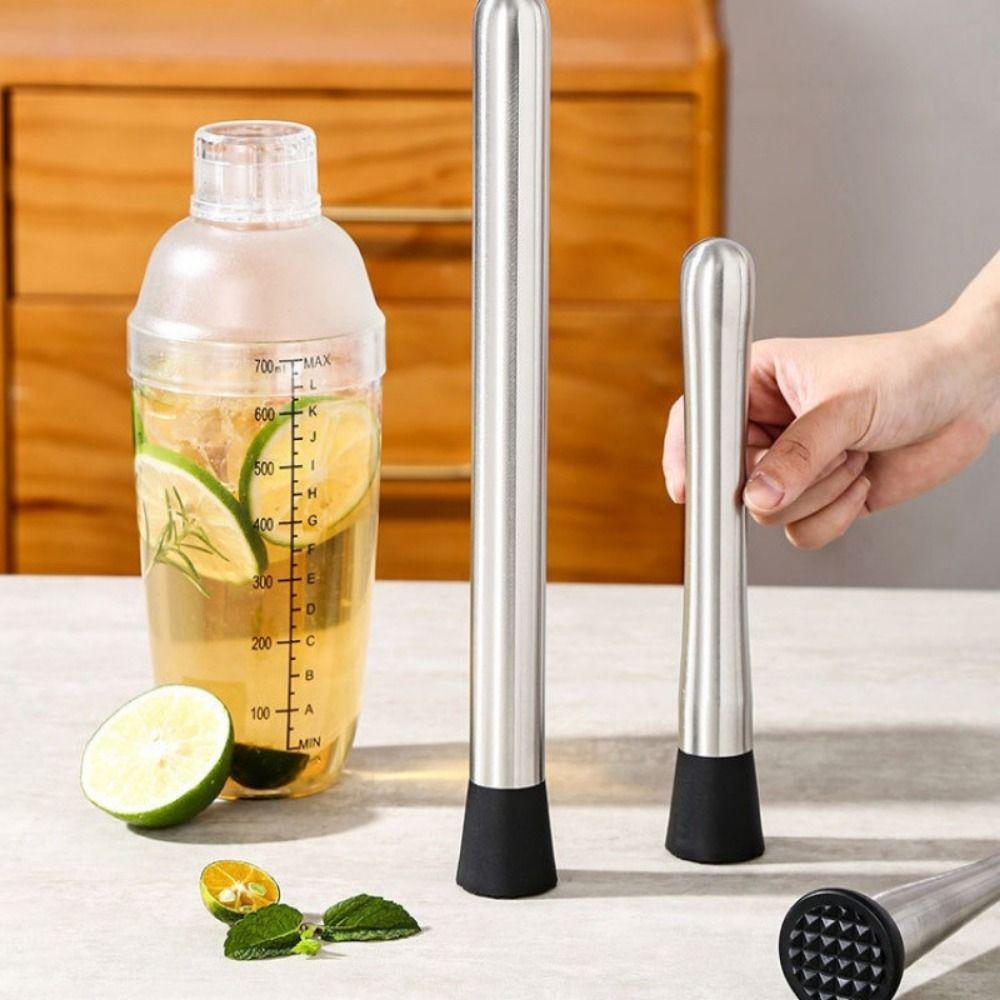 Stainless Steel Bar Muddler Long Handle Fruit Tea Pounding Stick Bar Accessories